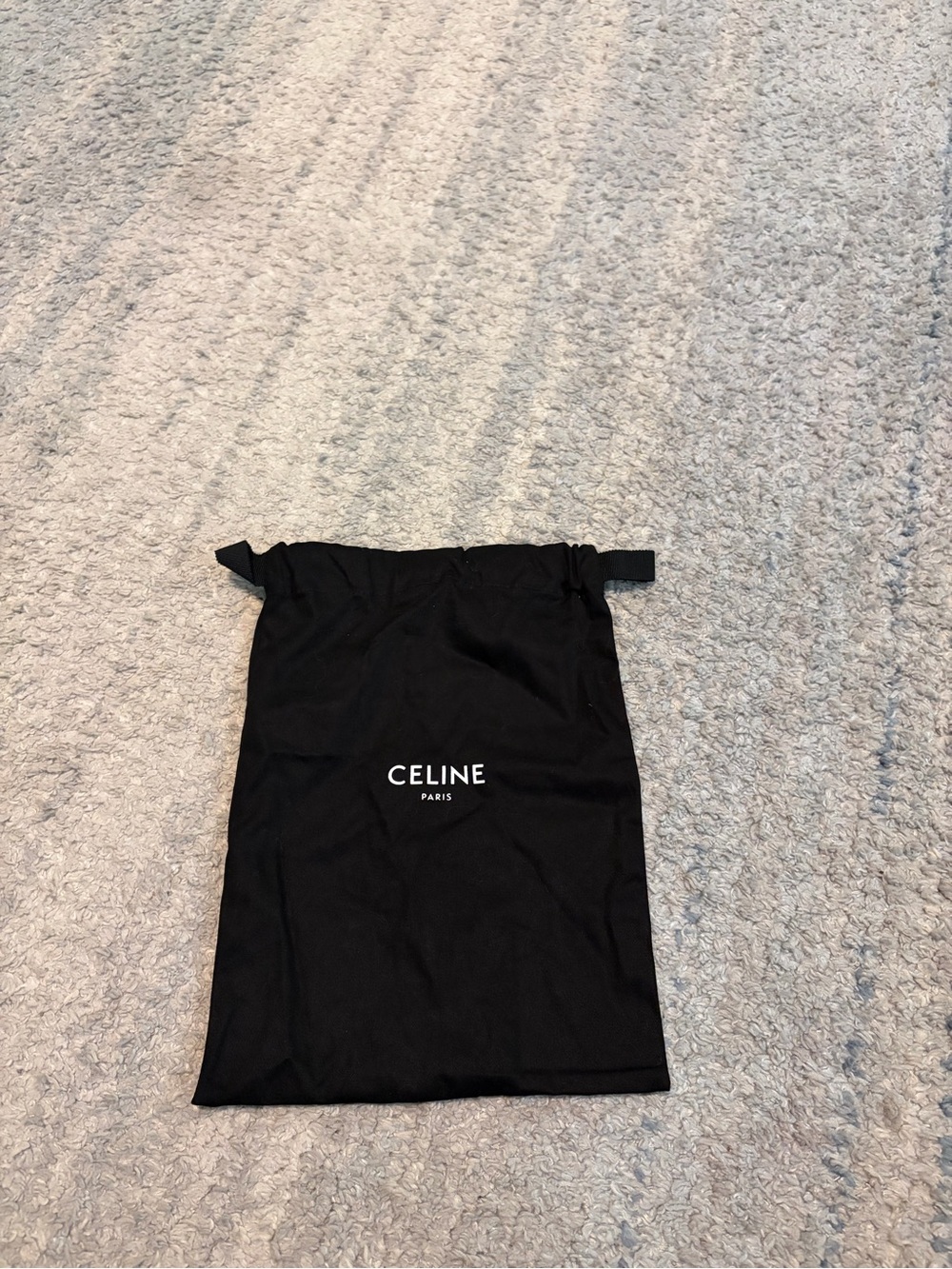 Authentic CELINE Paris Black Dust Bag Drawstring Storage Pouch 14.5" x 10"